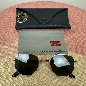 Ray-Ban Gold and Black Sunglasses